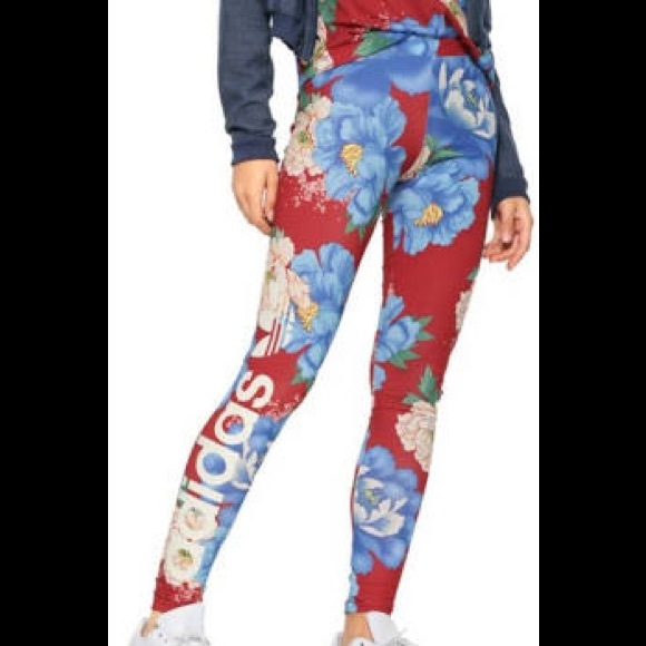 Adidas flower tropical leggings - Picture 1 of 2